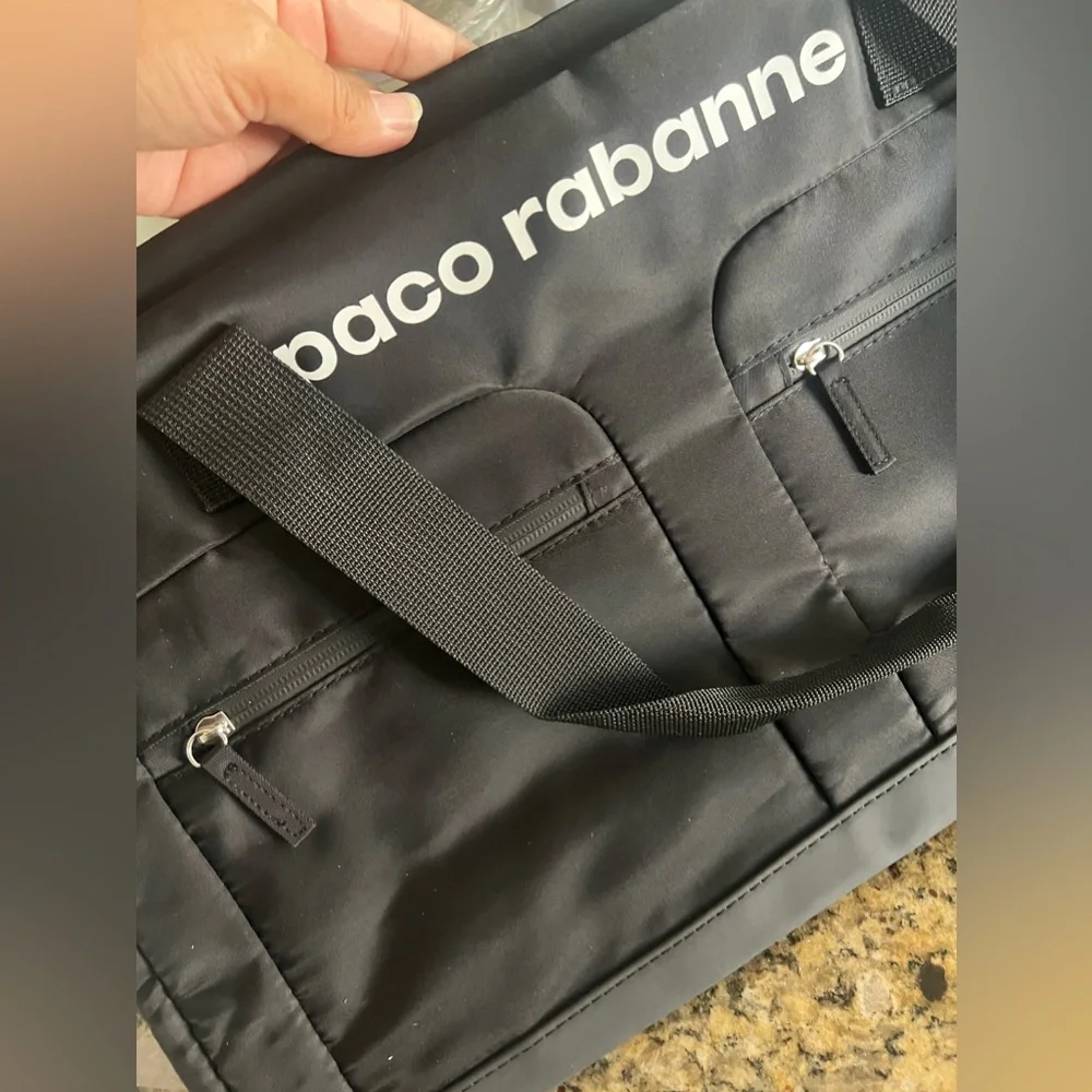 Invictus Paco Rabanne Nylon‎ Duffle Bag Weekend Bag Black NEW